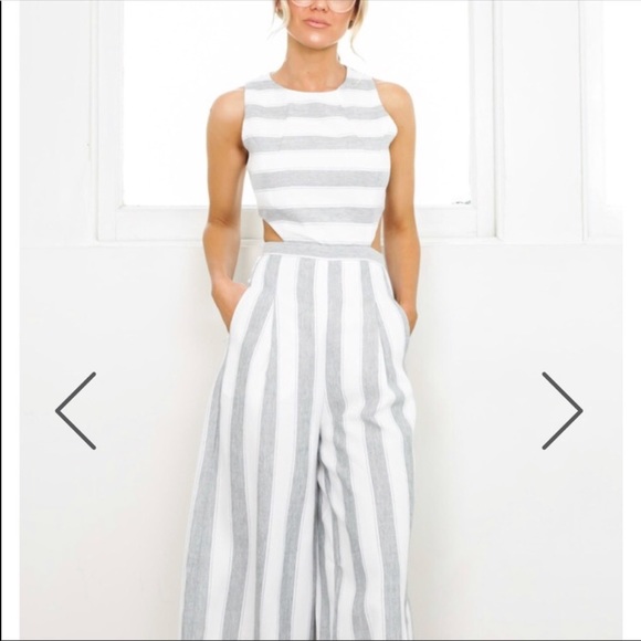 Harper & Me Stripped Jumpsuit - Picture 2 of 12